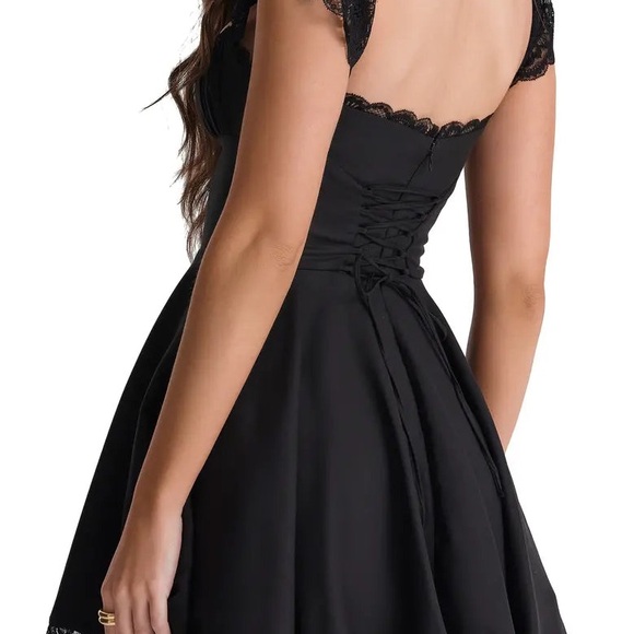 HOUSE OF CB 'Kaia' Black A-Line Mini Dress NWOT - Picture 6 of 12